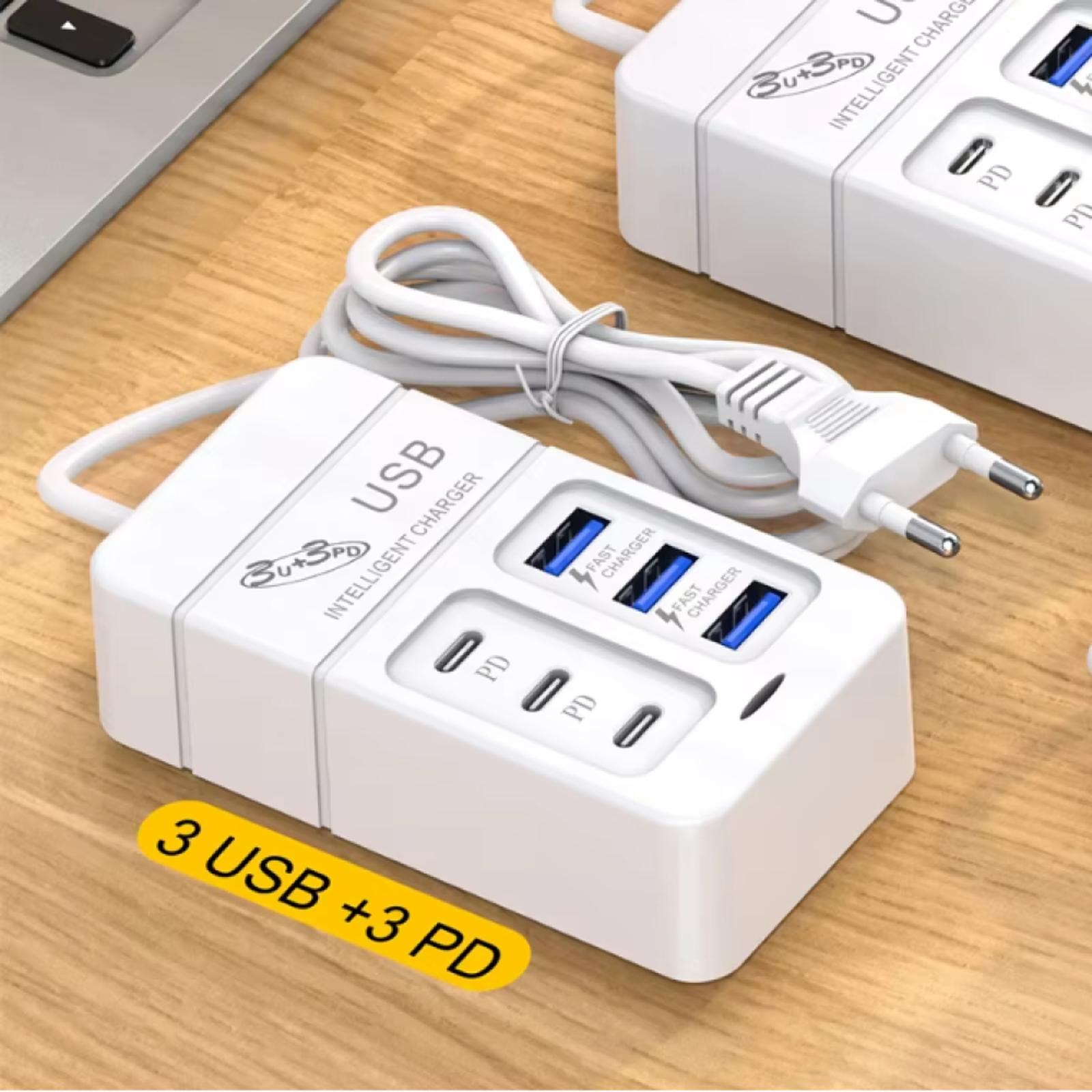 Charging Station USB Hub Charger Multi Port Fast Charging PD 65W - BP633