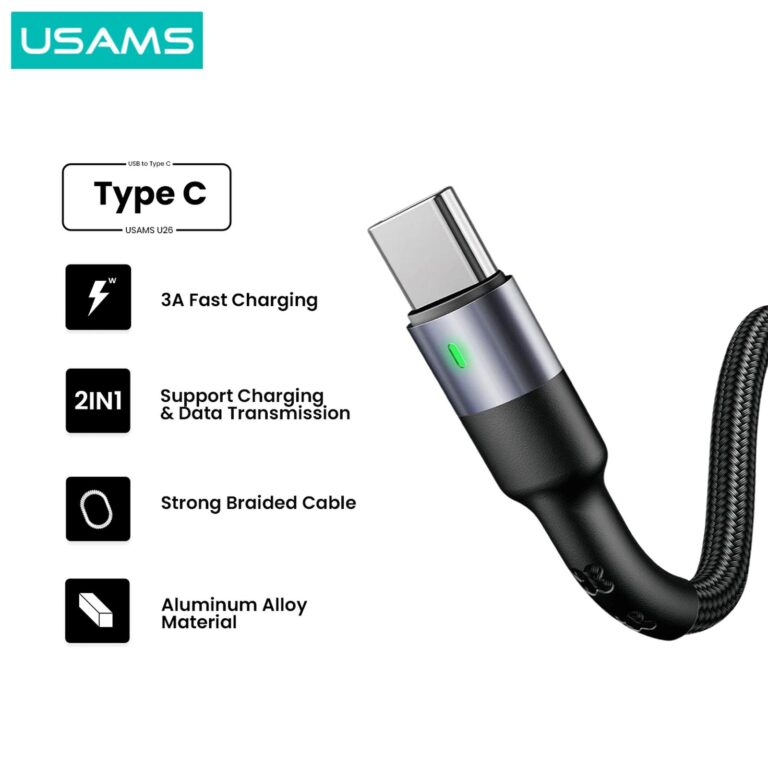 Review USAMS U26 Kabel Type C 3A Fast Charging L…