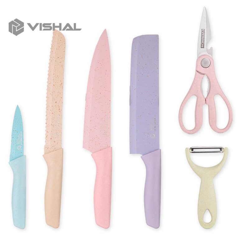 Review Pisau Dapur Set 6in1 Warna-Warni, Rapi un…