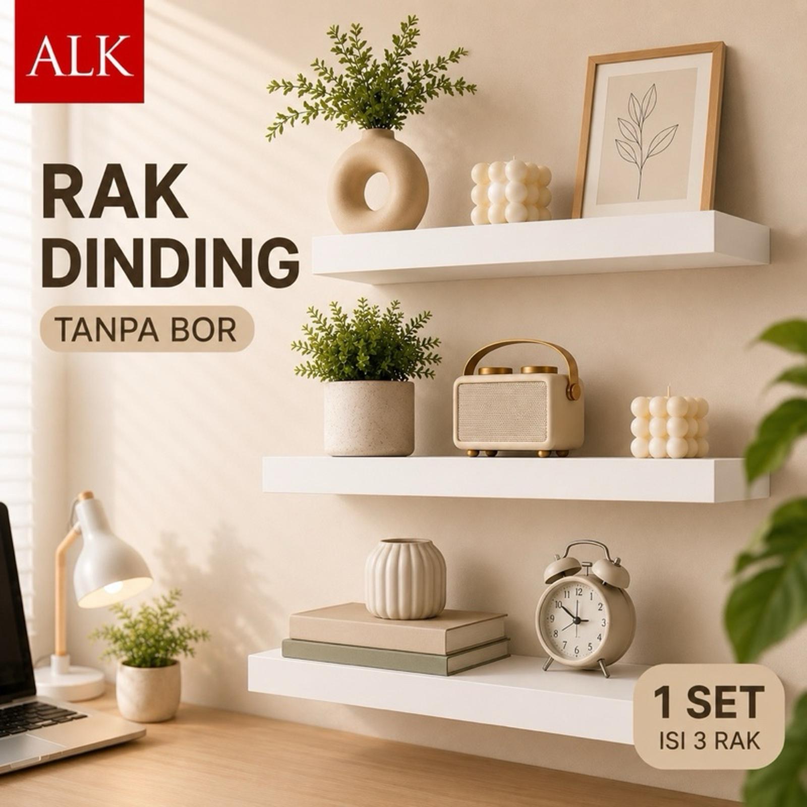 Review Rak Dinding Tanpa Bor 3 Rak, Cuma 34 Ribuan