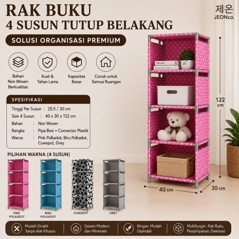 Rak Sepatu Portable 5 Tingkat, Solusi Kos Rapi M…