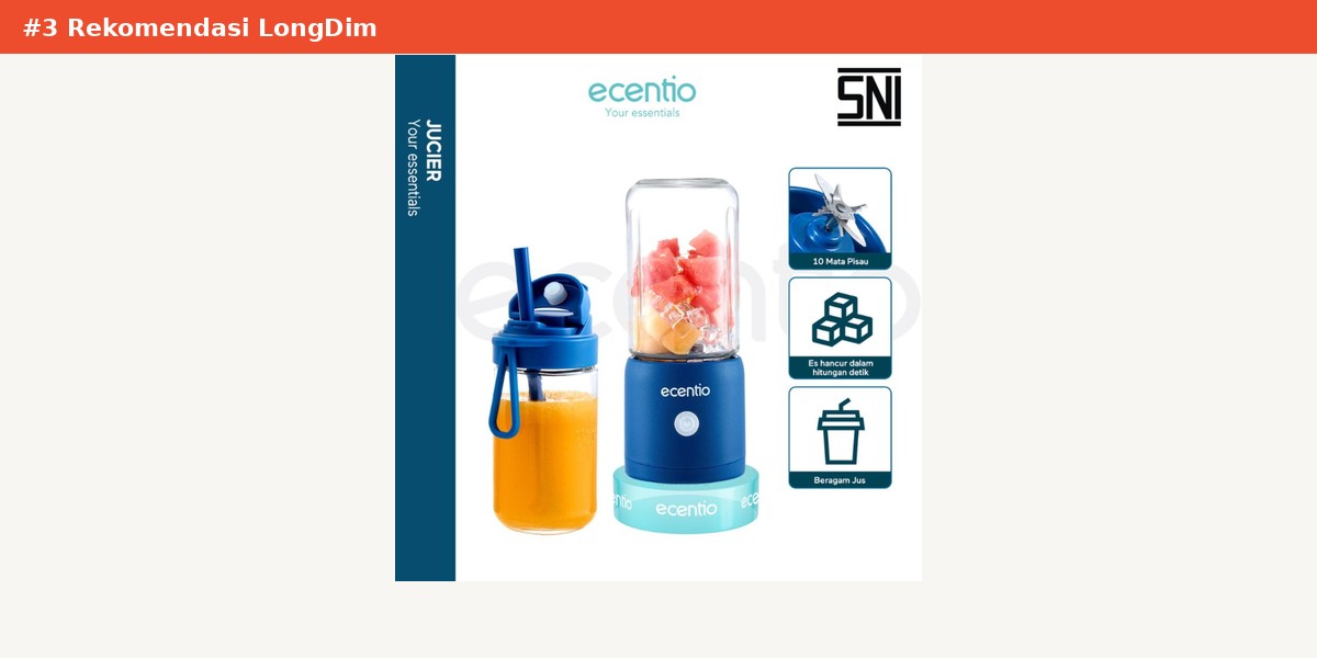Review ecentio Blender 10 Pisau 2 Cup: Smoothie Sehari-hari